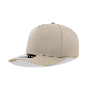 Decky 6024 - 5 Panel Mid Profile, Structured Cotton/Poly Blend Cap - 6024: Khaki