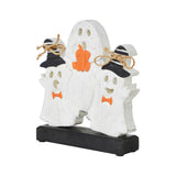 Wood Ghost Figurine 8.5" Rustic Farmhouse Halloween Decor