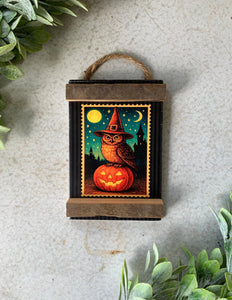 Pumpkin Sign, Owl Sign, Halloween Sign, Halloween Decor