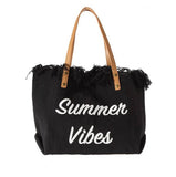 Large Embroidered Tote Bag: Khaki