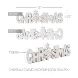 Christmas Carved Wooden Sign