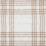 Wheat Plaid Woven Throw Blanket 50x60 Cotton Fringe Fall