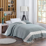 Queen Size: Turkish Cotton Blanket- Queen Size 88"x90": Black / Queen (88”x90”