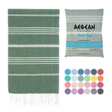 Aegean Concept Turkish Beach Towel, Oversized, Quick-Dry: Grey Blue / 37 x 77 IN. (Pack of 1)