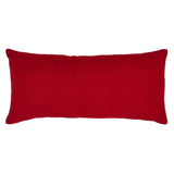 Christmas Red Green Embroidered Tree Throw Pillow 14x30