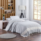 Queen Size: Turkish Cotton Blanket- Queen Size 88"x90": Black / Queen (88”x90”