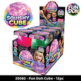 Fun Doh Squish & Squeeze Sparkle Cube Fidget Toy- 12/Display: Wholesale Price