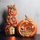Pumpkin House with LED Lights