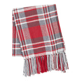 Red Plaid Throw Blanket 50x60 Gregor