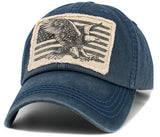 EAGLE FLAG VINTAGE BALLCAP: BLK