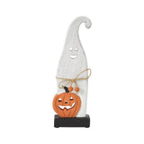 Ghost with Pumpkin Wood Figurine, 12.5" Halloween Decor