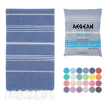 Aegean Concept Turkish Beach Towel, Oversized, Quick-Dry: Grey Blue / 37 x 77 IN. (Pack of 1)
