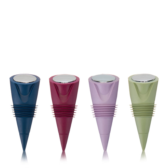 Cone Silicone Bottle Stoppers - Set of 2 - ASST COLORS: Modern - Bulk Asst