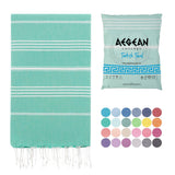 Aegean Concept Turkish Beach Towel, Oversized, Quick-Dry: Grey Blue / 37 x 77 IN. (Pack of 1)