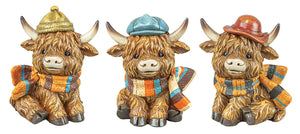 AUTUMN HIGHLAND COW TABLETOP ASSORTMENT OF 3