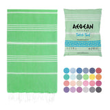 Aegean Concept Turkish Beach Towel, Oversized, Quick-Dry: Grey Blue / 37 x 77 IN. (Pack of 1)