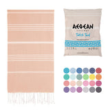 Aegean Concept Turkish Beach Towel, Oversized, Quick-Dry: Grey Blue / 37 x 77 IN. (Pack of 1)
