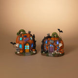 8.4 Inches Long Battery Operated Lighted Resin Halloween Pum