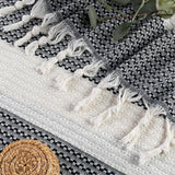 Queen Size: Turkish Cotton Blanket- Queen Size 88"x90": Black / Queen (88”x90”
