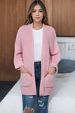 Pink Cardigan Oversized - Fold Over Sleeve - Open Front