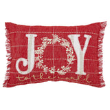 Red Joy Christmas Throw Pillow 14x20 Joy to the World