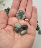 Green Hair Jasper Tumbled Gemstones 10-20mm (0.5kg/1.1 lbs.): 1KG/2.2LBS