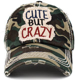 Cute But Crazy Vintage Ballcap: BLK