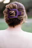 Square Flat Hair Clip | Large|  Burgundy Bliss