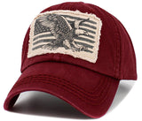 EAGLE FLAG VINTAGE BALLCAP: BLK