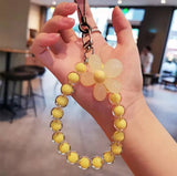 Flower Beaded Keychain : Multicolor 1