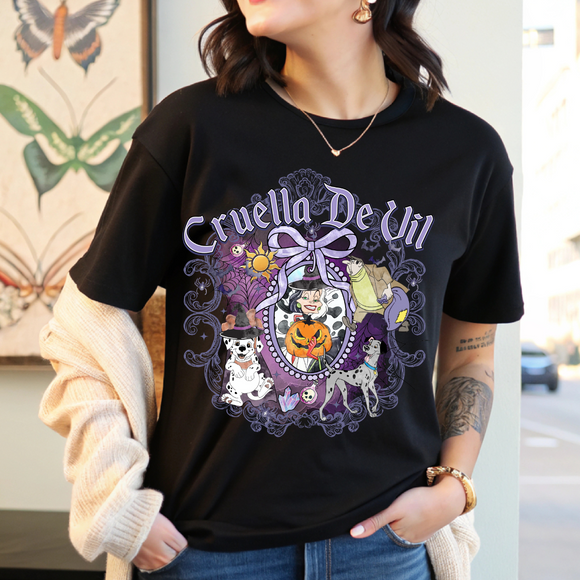 Villian Cruella T-Shirt  -  Sm-Xlge