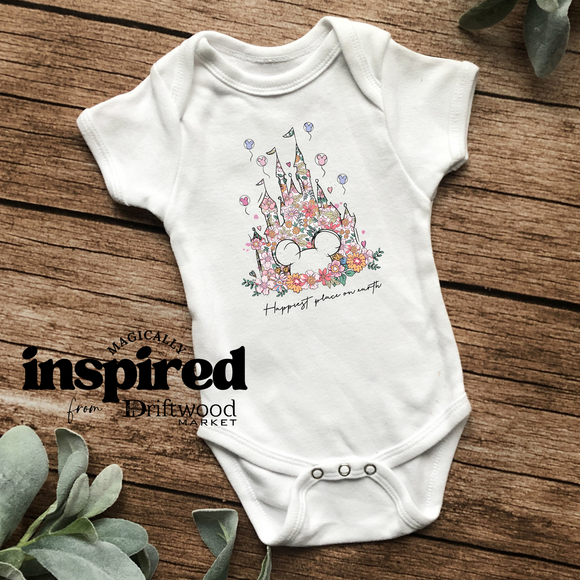 Floral Castle Onesie