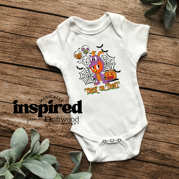 Trick Or Treat Orange Bird Figment Onesie