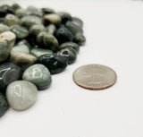 Green Hair Jasper Tumbled Gemstones 10-20mm (0.5kg/1.1 lbs.): 1KG/2.2LBS