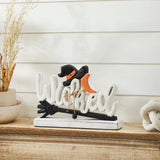 Wicked Wooden Halloween Decor Tabletop Sign, 11.5"