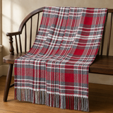 Red Plaid Throw Blanket 50x60 Gregor
