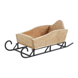 Wood Christmas Sleigh Tabletop Decor 14.75 Inch