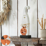 Ghost with Pumpkin Wood Figurine, 12.5" Halloween Decor