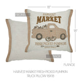 Neutral Fall Farmhouse Truck Throw Pillow