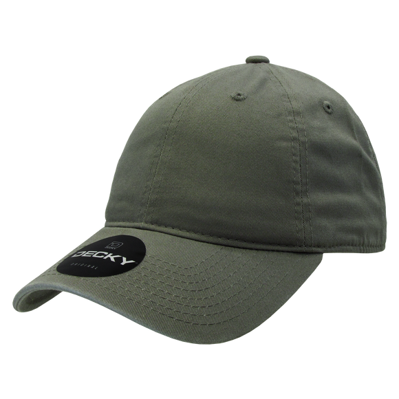 Decky 205 - Classic Low Profile, Relaxed Cotton Dad Hat: Olive