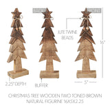 Christmas Tree Two-Toned Wooden Figurine 16in