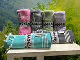 Aegean Concept Turkish Beach Towel, Oversized, Quick-Dry: Grey Blue / 37 x 77 IN. (Pack of 1)