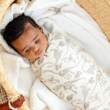 Knit Swaddle Blanket - Jurassic Park Fossils