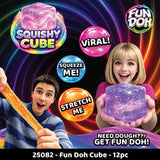Fun Doh Squish & Squeeze Sparkle Cube Fidget Toy- 12/Display: Wholesale Price
