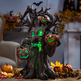 Battery Operated Lighted Resin Haunted Tree
