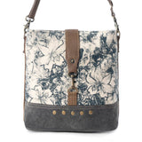 Frostbloom Vintage Shoulder Bag for Women in teal with floral detail: Teal