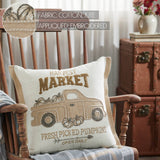 Neutral Fall Farmhouse Truck Throw Pillow