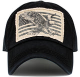 EAGLE FLAG VINTAGE BALLCAP: DGY