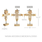 Rustic Scarecrow Figurine 16.25" Farmhouse Fall Decor