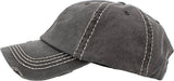 Washed Vintage Ballcap: BLK